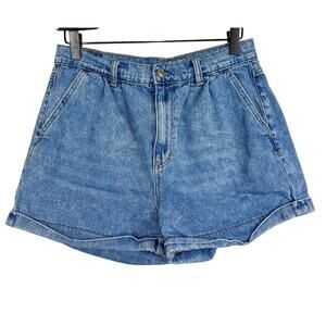 American Eagle Mom Short High Rise 3” Blue Denim - 6